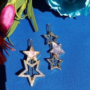 NWOT Hair barrettes or clips with stars
